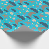 Pastel Moon Stars and Clouds Gift Wrap Cadeaupapier (Hoek)