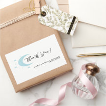 Pastel Moon Stars Baby shower Dank je wel