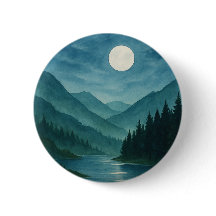 Pastel Moon tijdens Starry Mountain Night