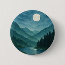 Pastel Moon tijdens Starry Mountain Night