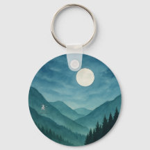 Pastel Moon tijdens Starry Mountain Night