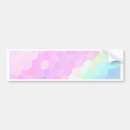 Pastel Mosaic Bumpersticker (Voorkant)