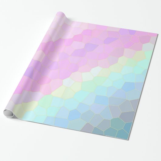 Pastel Mosaic Cadeaupapier (Uitgerold)
