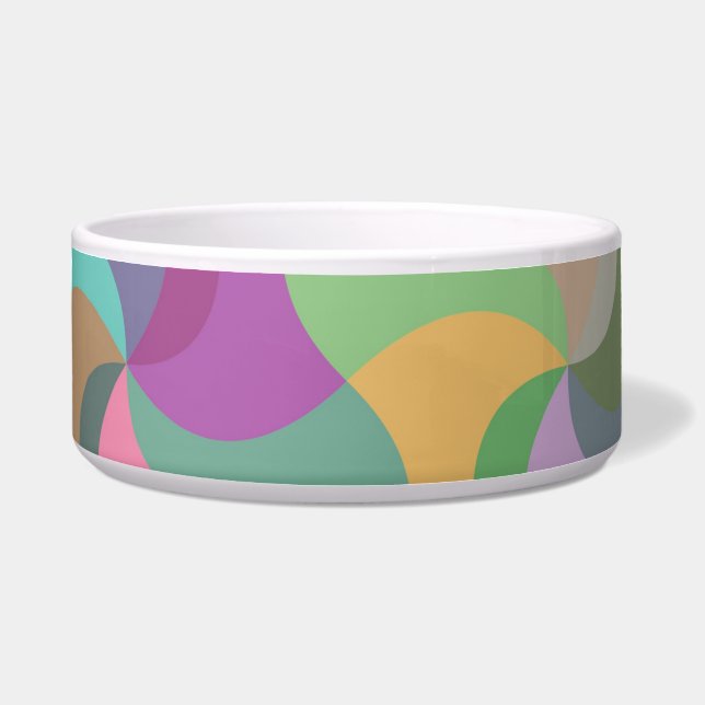 pastel mosaic cat food bowl voerbakje (Voorkant)