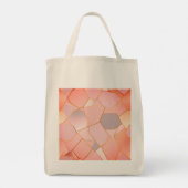 Pastel Mosaic Eco Grocery Tas (Achterkant)