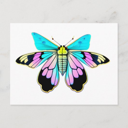 Pastel Moth, waterverf stijl, postkruising Briefkaart (Voorkant)