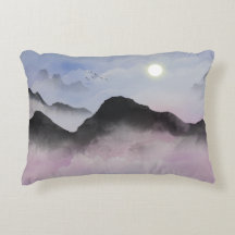 Pastel Mountain Silhouetten | Minimalistische Natu