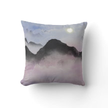 Pastel Mountain Silhouetten | Minimalistische Natu