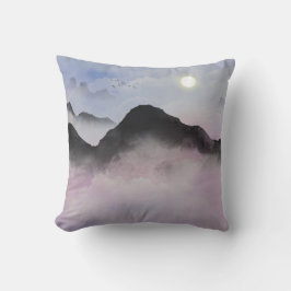Pastel Mountain Silhouetten | Minimalistische Natu Kussen