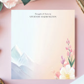 Pastel Mountains Bloemenlandschap Gepersonaliseerd Notitieblok