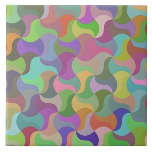 pastel mozaïek keramische tegel tegeltje (Voorkant)