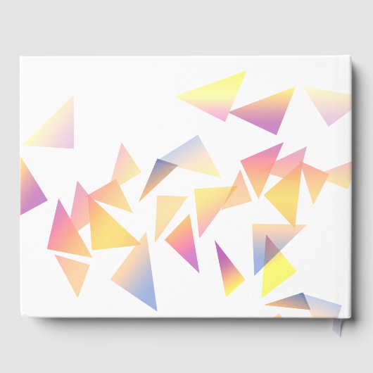 Pastel Multi-Colored Confetti White Wedding Gastenboek (Achterkant)