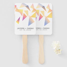 Pastel Multi-Colored Confetti White Wedding Handwaaier