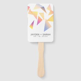 Pastel Multi-Colored Confetti White Wedding Handwaaier