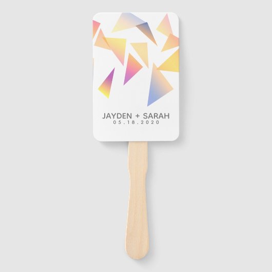 Pastel Multi-Colored Confetti White Wedding Handwaaier (Voorkant)