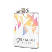 Pastel Multi-Colored Confetti White Wedding Heupfles (Links)