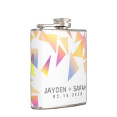 Pastel Multi-Colored Confetti White Wedding Heupfles (Rechts)