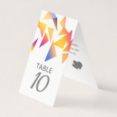 Pastel Multi-Colored Confetti White Wedding Kaart (Achterkant)