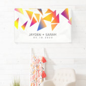 Pastel Multi-Colored Confetti White Wedding Spandoek (Insitu)