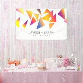 Pastel Multi-Colored Confetti White Wedding Spandoek