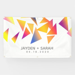Pastel Multi-Colored Confetti White Wedding Spandoek
