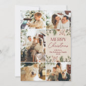 Pastel Multi Familie Foto Merry Christmas Kaart (Voorkant)