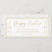 Pastel Multi Stripe Happy Easter Gift Voucher Kaar Kaart (Voorkant)