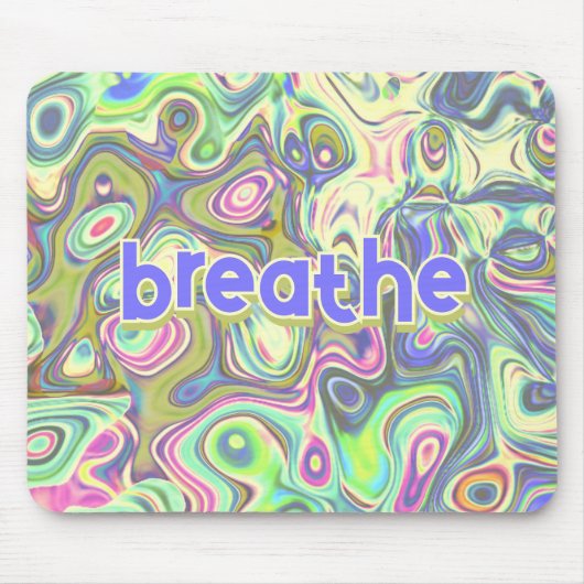 Pastel Multicolor Abstracte Amoeba Art Muismat (Voorkant)