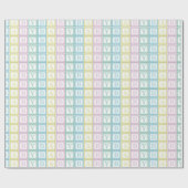 Pastel Multicolor Baby Blokken Verpakkingspapier Cadeaupapier (Vlak)