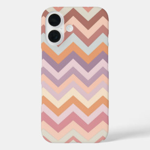 Pastel Multicolor Chevron Zigzag Boho Geometrisch iPhone 16 Hoesje