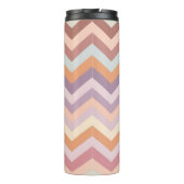 Pastel Multicolor Chevron Zigzag Boho Geometrisch Thermosbeker (Achterkant)