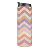 Pastel Multicolor Chevron Zigzag Boho Geometrisch Thermosbeker (Geroteerd rechts)
