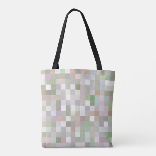 Pastel Multicolored Pattern Tote Bag (Achterkant)