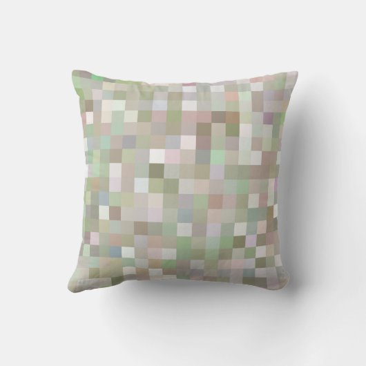 Pastel Multicolored Square Pattern Kussen (Achterkant)