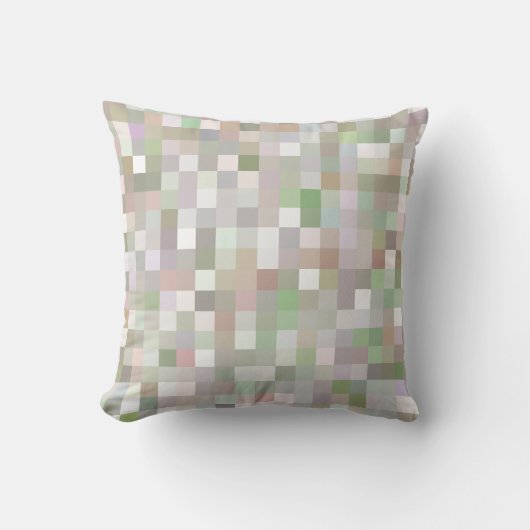 Pastel Multicolored Square Pattern Kussen (Voorkant)