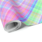 Pastel Multicolour Plaid Fabric Cadeaupapier (Rol Hoek)