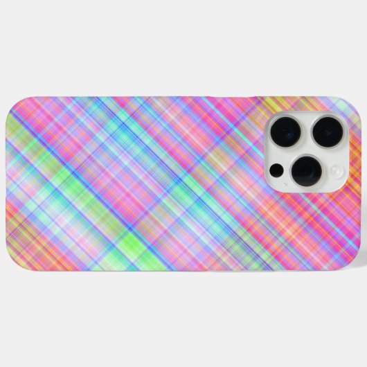 Pastel Multicolour Plaid Fabric Case-Mate iPhone Case (Achterkant (horizontaal))