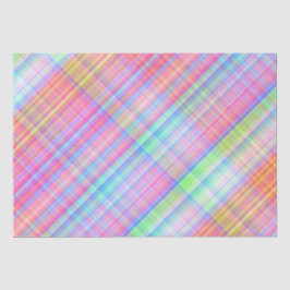 Pastel Multicolour Plaid Fabric Tissuepapier