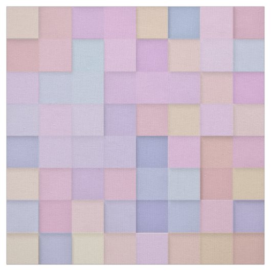 Pastel Multicolour Squares Stof (Swatch)