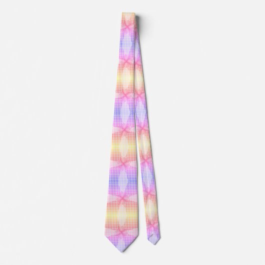 Pastel Multicore Pattern Stropdas (Voorkant)