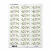 Pastel Multifloral & Goud Lijst retouradres Etiket (Full Sheet)