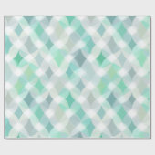 Pastel Munt Aqua Zachte Drift Witte Abstract patro Cadeaupapier (Vlak)