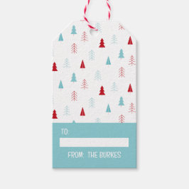 Pastel Muntgroene Kerstcadeaubijlage Cadeaulabel