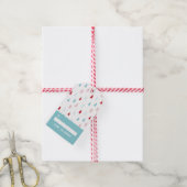 Pastel Muntgroene Kerstcadeaubijlage Cadeaulabel (Met Touw)
