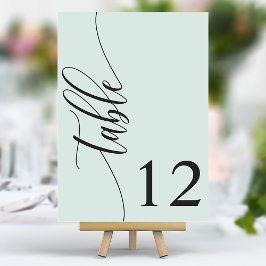 Pastel Muntgroene Moderne Kalligrafie Bruiloft Kaart