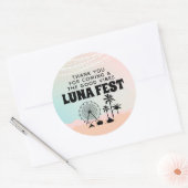 Pastel Music Festival Bedankt Ronde Sticker (Envelop)