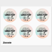Pastel Music Festival Bedankt Ronde Sticker (Vel)