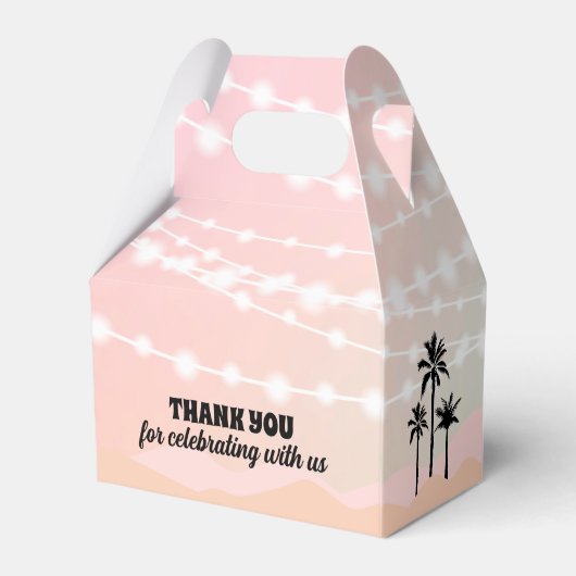 Pastel Music Festival Birthday Favor Box Bedankdoosjes (Achterkant)