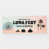 Pastel Music Festival Birthday Spandoek (Horizontaal)