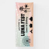 Pastel Music Festival Birthday Spandoek (Verticaal)